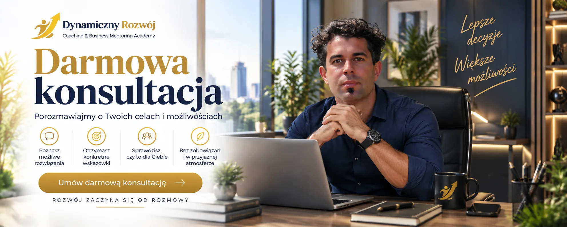 Bezpłatna konsultacja online – coaching, mentoring, rozwój kariery, Business Coaching i doradztwo Dynamiczny Rozwój